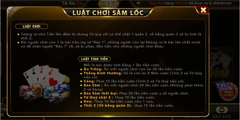 Chơi Sâm Hitclub Nhận Thưởng Đến 100 Triệu Ngay Hôm Nay Phổ biến luật chơi Sâm trực tuyến