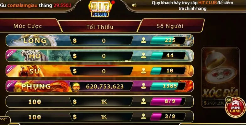Xóc Dĩa là một trong những sảnh game tiêu biểu của Hitclub Xóc Đĩa là một trong những sảnh game tiêu biểu của Hitclub